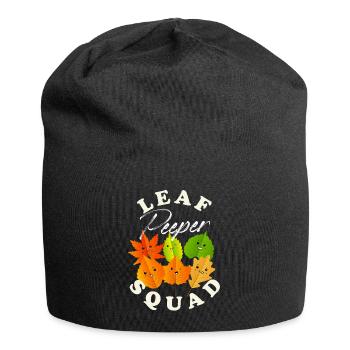 Leaf Peeper Squad Fall Season Autumn Leaves Peeper - Jersey-Beanie - Schwarz - Vorne