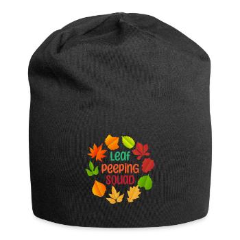 Leaf Peeping Squad Autumn Leaf Peeper - Jersey-Beanie - Schwarz - Vorne