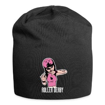 Roller Derby Skater Girl Rollers en ligne - Bonnet en jersey - noir - Devant