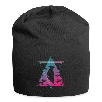 Neon Samurai Moderner Krieger Geist - Jersey-Beanie - Schwarz - Vorne