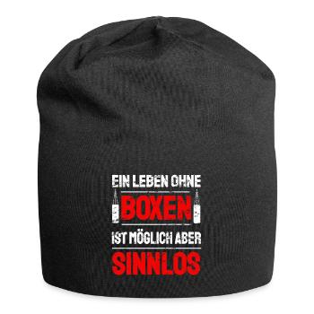 Boxen Boxsport Kampfsport Motto - Jersey-Beanie - Schwarz - Vorne