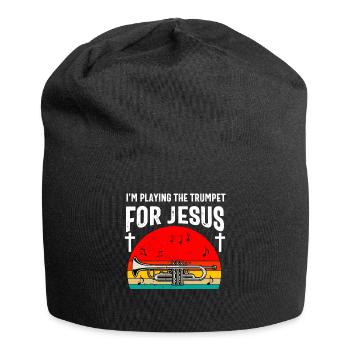 Trompettiste Chrétien Musique Culte Amusant - Bonnet en jersey - noir - Devant