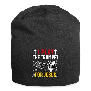 Christlicher Trompeter Musik Anbetungsspaß - Jersey-Beanie - Anthrazit - Vorne