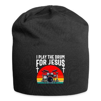 Tambour Chrétien Tambour Joueur Bâton Hommes Jésus - Bonnet en jersey - noir - Devant