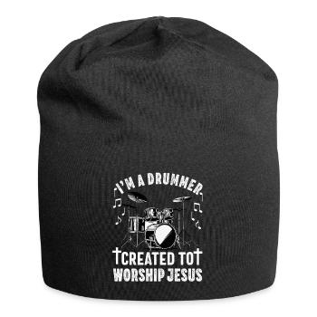 Tambour Chrétien Tambour Joueur Bâton Hommes Jésus - Bonnet en jersey - noir - Devant
