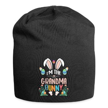 Je suis la grand-mère lapin - Bonnet en jersey - noir - Devant