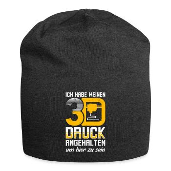J’ai mis en pause mon impression §D pour être ici - Bonnet en jersey - charbon - Devant