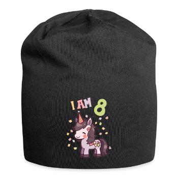 I'm 8 years old Horses Horse 8th birthday - Jersey Beanie - black - Front