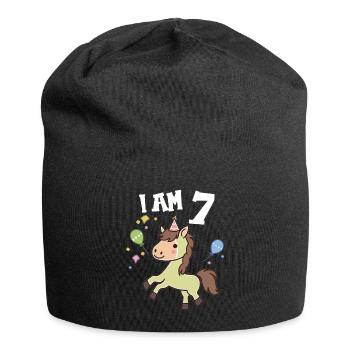 J'ai 7 ans Chevaux Cheval 7ème anniversaire - Bonnet en jersey - noir - Devant