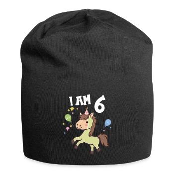 J'ai 6 ans Chevaux Cheval 6ème anniversaire - Bonnet en jersey - noir - Devant