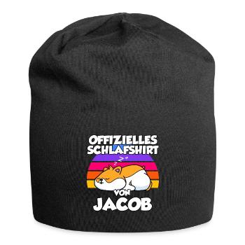 Official Sleep Shirt by Jacob - Jersey Beanie - black - Front