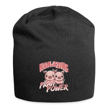 Ham-azing Piggy Power Pig love Farmer - Jersey Beanie - black - Front