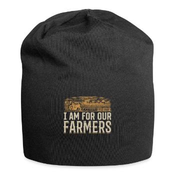 Support our farmers - for our farmers - Jersey Beanie - black - Front