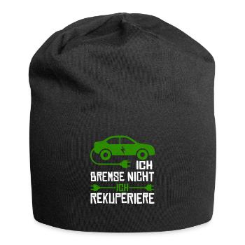 Ich Bremse Nicht Ich Rekuperiere - Jersey-Beanie - Schwarz - Vorne