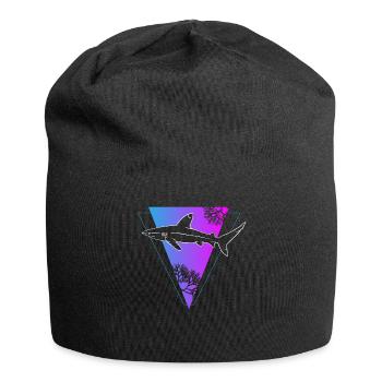 Tiefsee Triangel Hai Mystik Geschenk - Jersey-Beanie - Schwarz - Vorne