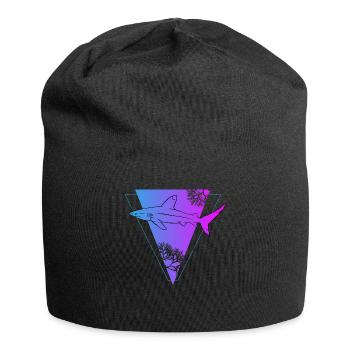 Tiefsee Triangel Hai Mystik Geschenk - Jersey-Beanie - Schwarz - Vorne