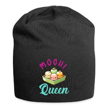 Mochi Japanischer Reiskuchen Süßigkeiten Snack Süßes Mochi - Jersey-Beanie - Schwarz - Vorne