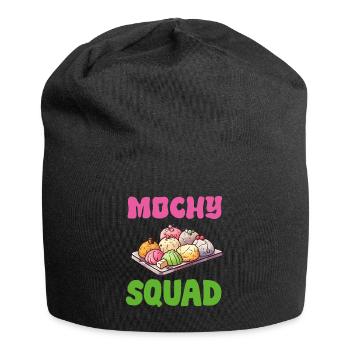 Mochi Japanischer Reiskuchen Süßigkeiten Snack Süßes Mochi - Jersey-Beanie - Schwarz - Vorne