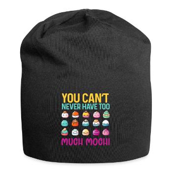 Mochi Japanischer Reiskuchen Süßigkeiten Snack Süßes Mochi - Jersey-Beanie - Schwarz - Vorne
