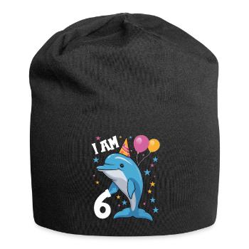 I'm 6 years old Delfine Delfin 6th birthday - Jersey Beanie - black - Front