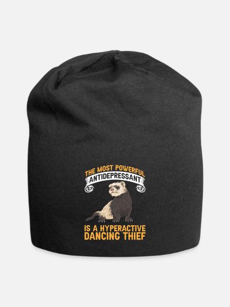 Frettchen Besitzer Frettchen - Jersey-Beanie - Schwarz