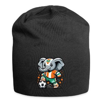 Elfenbeinküste Ivorischer Elefant Fußball Trikot - Jersey-Beanie - Schwarz - Vorne