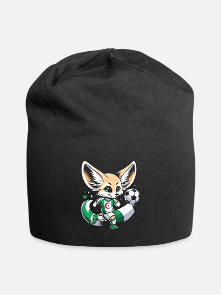 Algérie Maillot Fennec Algerien Supporter Football - Bonnet en jersey - noir