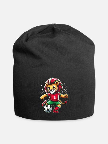 Maroc Maillot Lion Marocain Supporter Football - Bonnet en jersey - noir