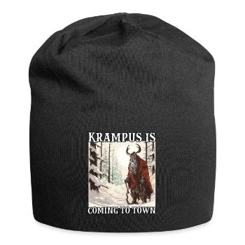Krampus T Gruseliger Weihnachtsmann Kramperl - Jersey-Beanie - Schwarz - Vorne