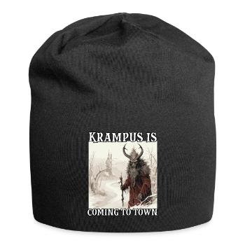 Krampus mask | Krampus costume Kramperl | - Jersey Beanie - black - Front