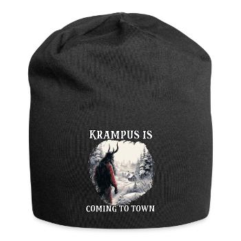 Krampus mask | Krampus costume | Germanic - Jersey Beanie - black - Front