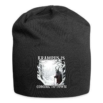 Krampus Maske Krampus Kostüm Kramperl Böser - Jersey-Beanie - Schwarz - Vorne