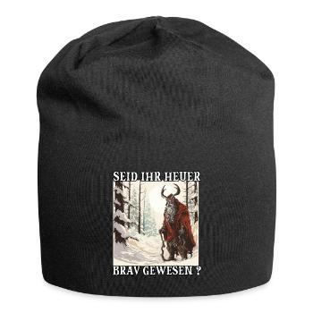 The Krampus Comes | Kramperl | Krampus Costume - Jersey Beanie - black - Front