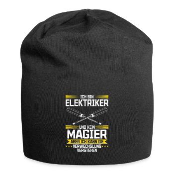 Elektriker mein Handwerk beherrsche ich meisterhaf - Jersey-Beanie - Schwarz - Vorne