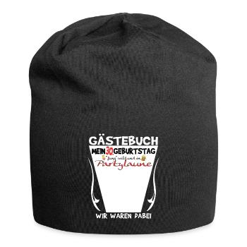 30. Geburtstag Mann und Frau Gästebuch - Jersey-Beanie - Schwarz - Vorne
