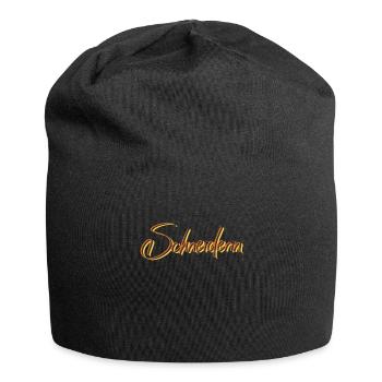 Schneidern Abschluss-Geschenk Textil-Schneiderin - Jersey-Beanie - Schwarz - Vorne