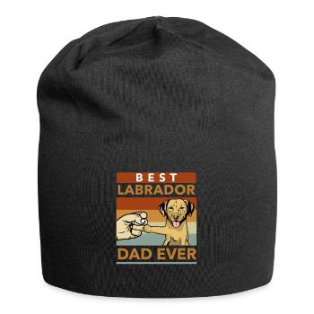 Labrador lustiger Hundespruch Labradoodle Best Dad - Jersey-Beanie - Schwarz - Vorne