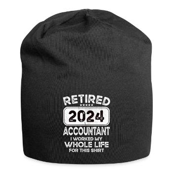 Retired Accountant 2024 - Jersey Beanie - black - Front