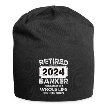 Retired Banker 2024 - Jersey Beanie - black - Front