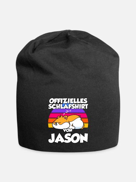 Offizielles Schlafshirt Von Jason - Jersey-Beanie - Schwarz