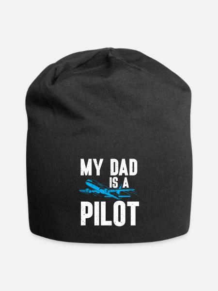 Citation du pilote Flight Lover Aircraft Aviation - Bonnet en jersey - noir