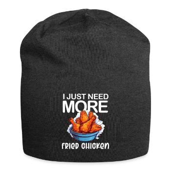 Hühnchen und Waffeln Gebratene Hähnchenflügel Liebhaber - Jersey-Beanie - Anthrazit - Vorne