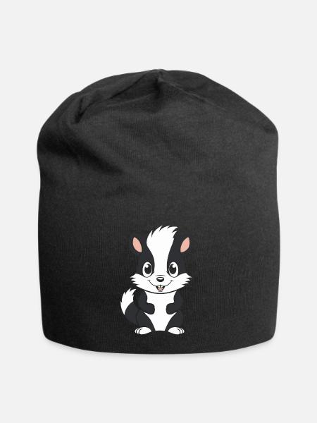 Stinktier - Jersey-Beanie - Schwarz