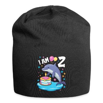 I am 2 years old Dolphins Dolphin 2nd birthday - Jersey Beanie - black - Front