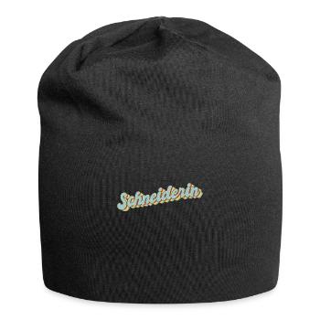 Schneidern Abschluss-Geschenk Textil-Schneiderin - Jersey-Beanie - Schwarz - Vorne