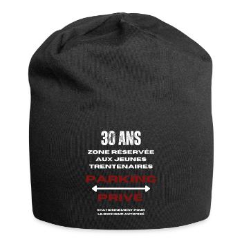 cadeau homme, femme, humour, t-shirt humoristique - Bonnet en jersey - noir - Devant