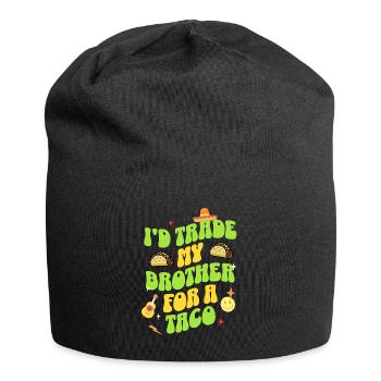 I'D Trade My Brother For A Taco - Jersey Beanie - black - Front
