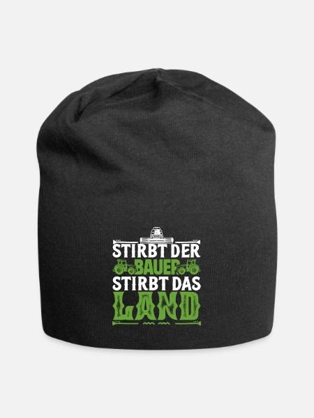 Wenn der Bauer stirbt, stirbt das Land, Bauerndemo - Jersey-Beanie - Schwarz