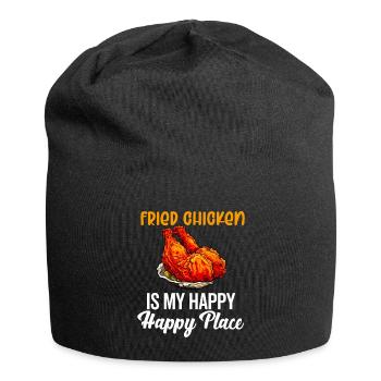 Hühnchen und Waffeln Gebratene Hähnchenflügel Liebhaber - Jersey-Beanie - Schwarz - Vorne