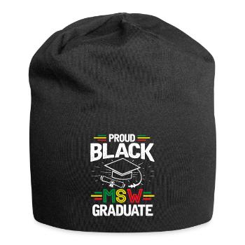 Master Of Social Work Soziale Arbeit Studium - Jersey-Beanie - Schwarz - Vorne